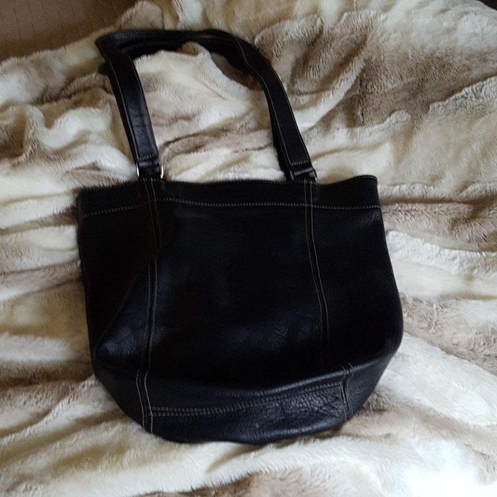 Roots Leather Bucket Bag